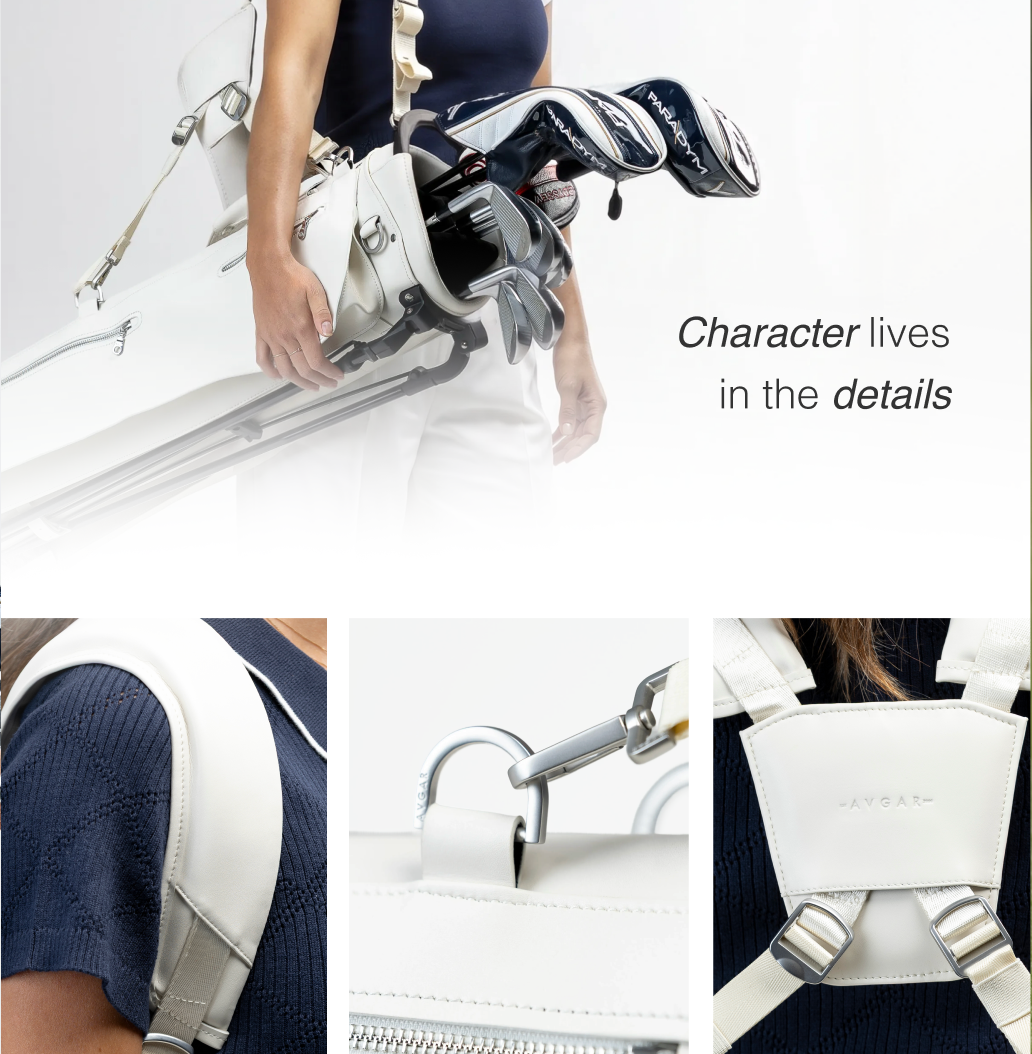AVGAR Cream Links Golf Bag white product detail