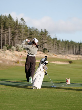 Cream LINKS on-course golf shot