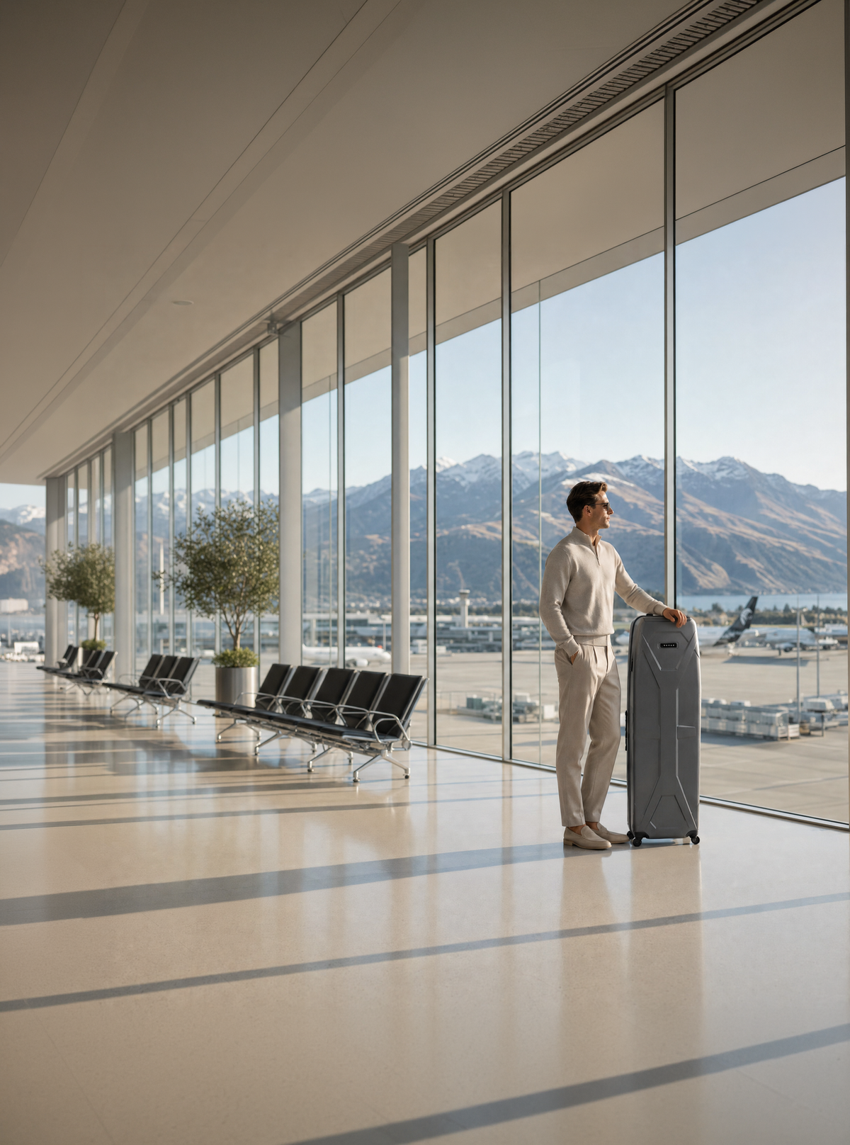UFORIA Travel Case at the airport